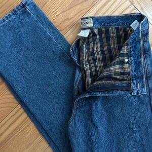 Men’s flannel lined LL Bean jeans